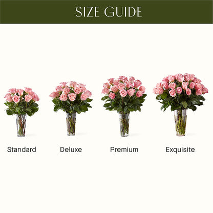Long Stem Pink Rose Bouquet –  House Of Blooms, Homer Glen IL